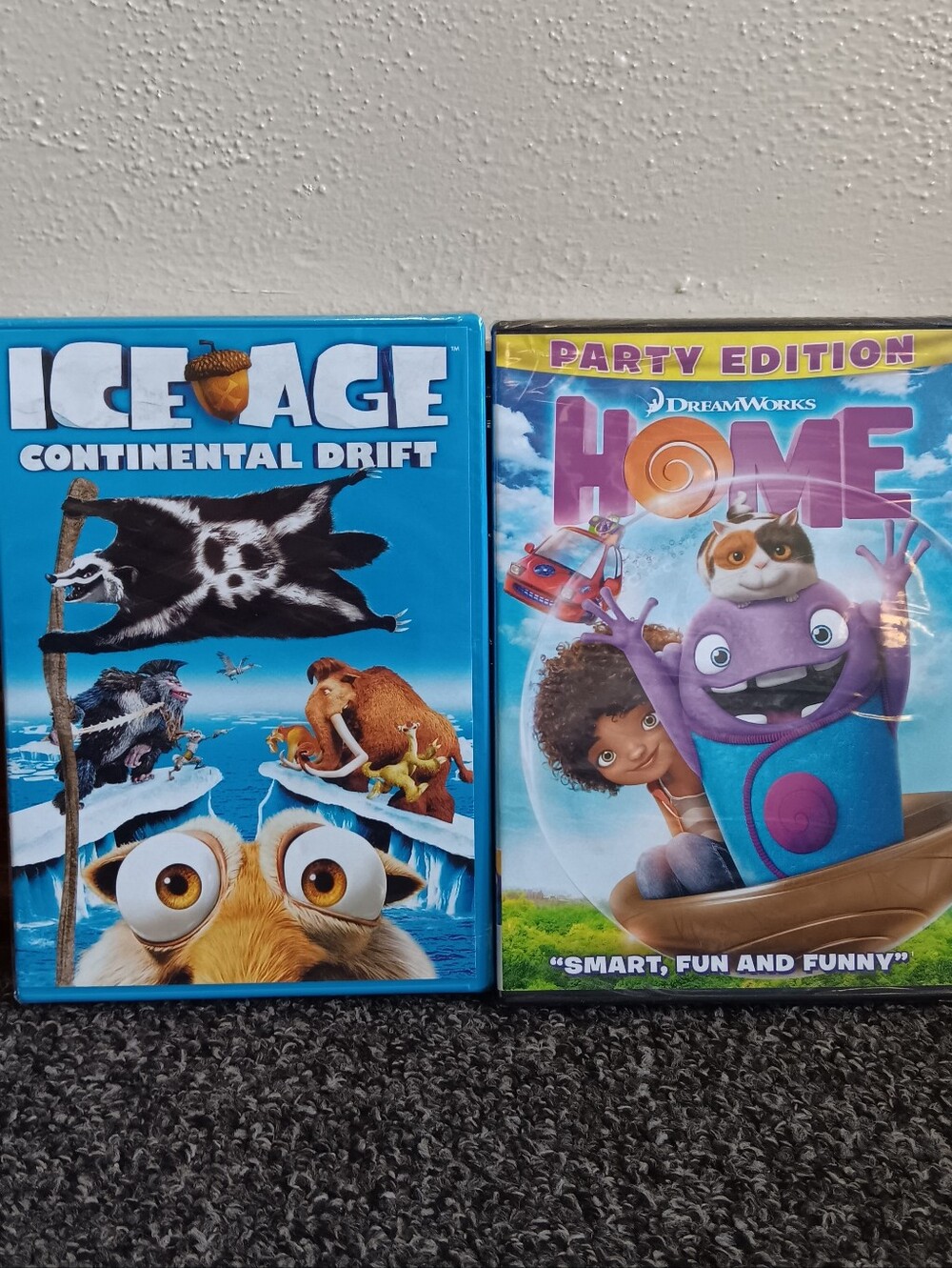 Sealed New DVD Set, Home & Ice Age Continental Drift Kids Movie Film Lot Bundle